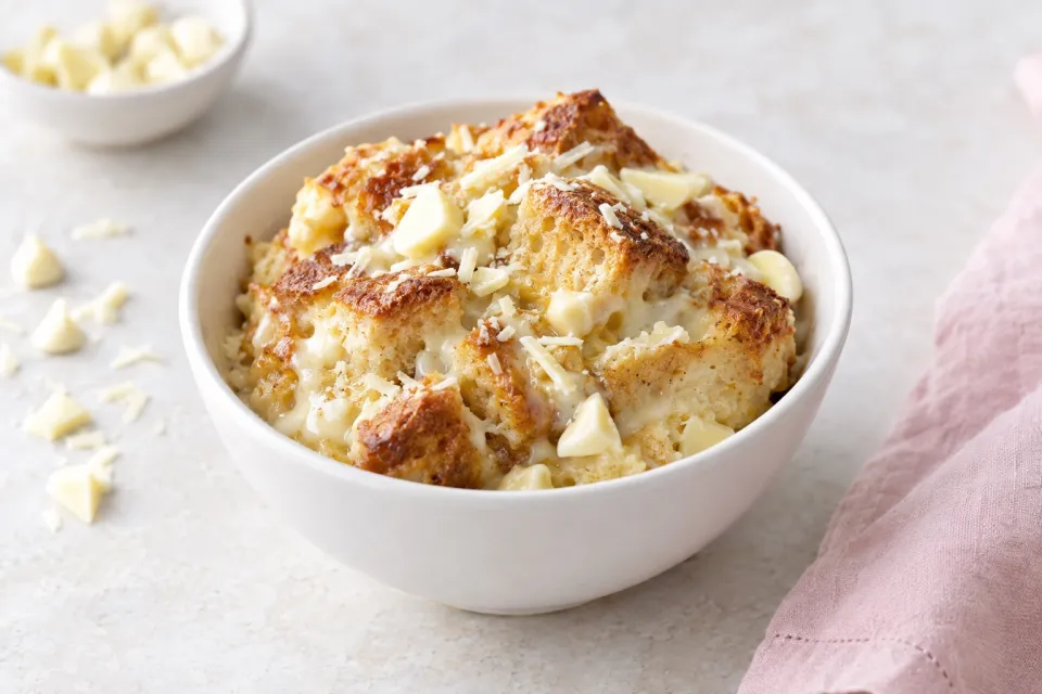 White Chocolate Bread Pudding