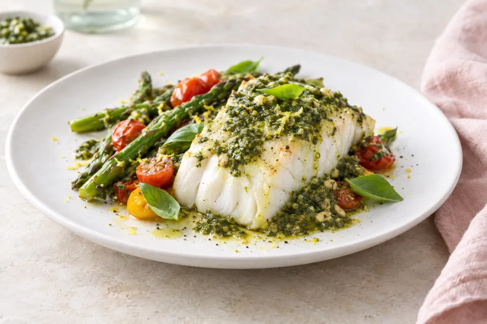 Cod with Pesto
