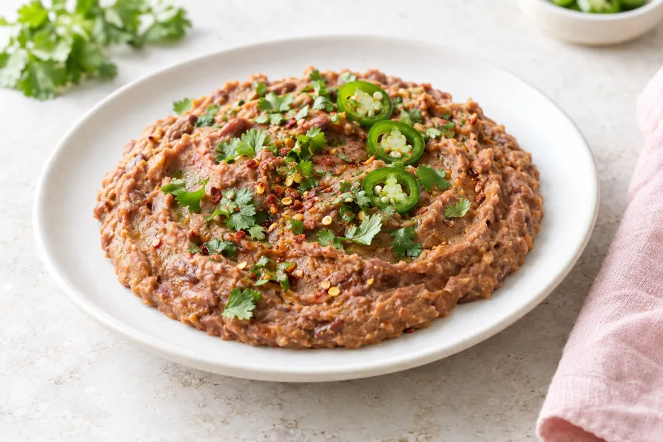 Spicy Vegan Refried Beans