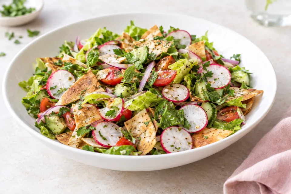 Make-Ahead Radish Fattoush Salad