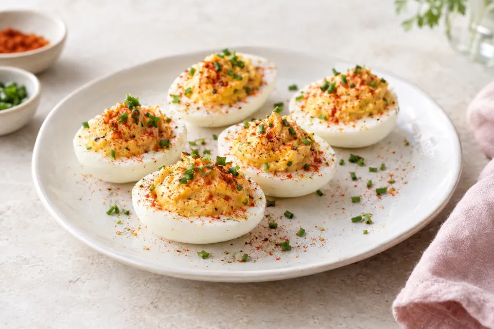 Devilishly Handsome Eggs with Smoked Paprika