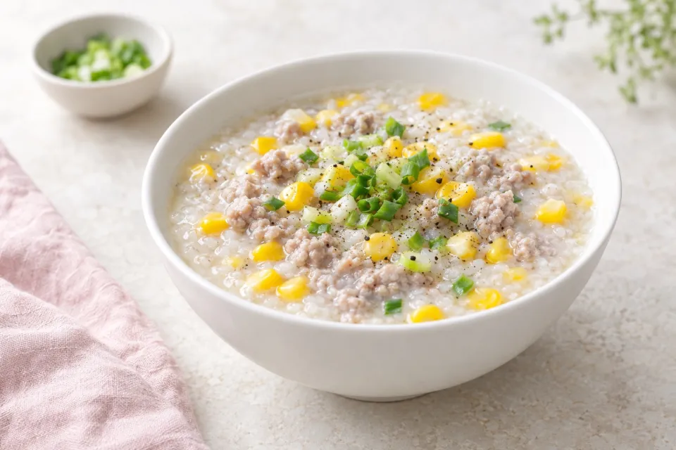 Ground Pork and Corn Congee