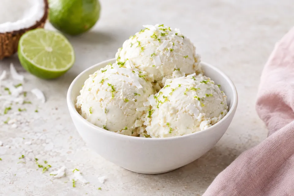 Vegan Coconut, Lime, and Rum Ice Cream