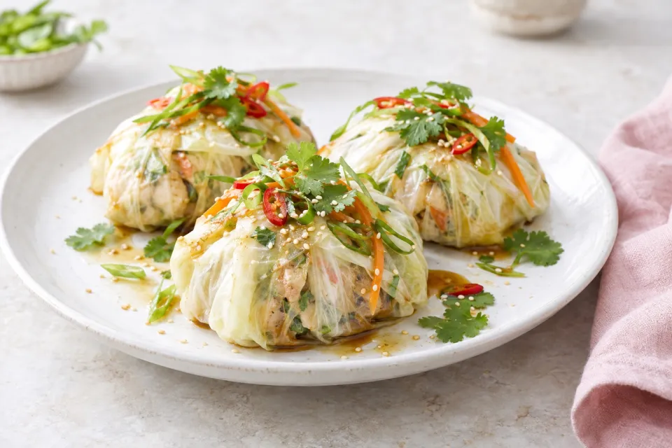 Jamie Oliver's Steamed Asian Chicken "Parcels"