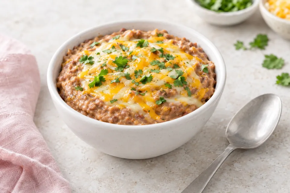 Cheesy Refried Bean Dip