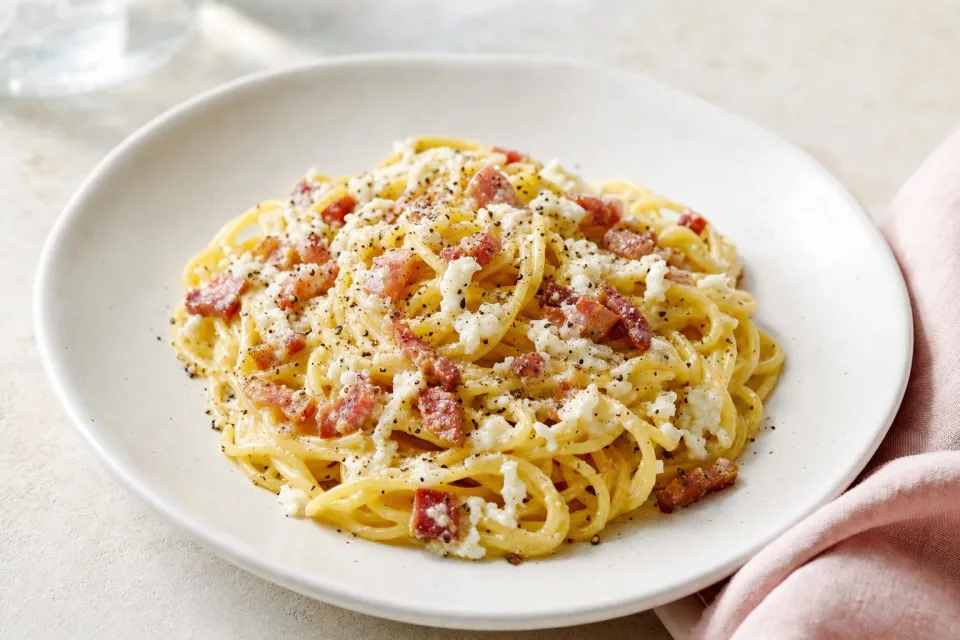 Pasta Carbonara with Ricotta