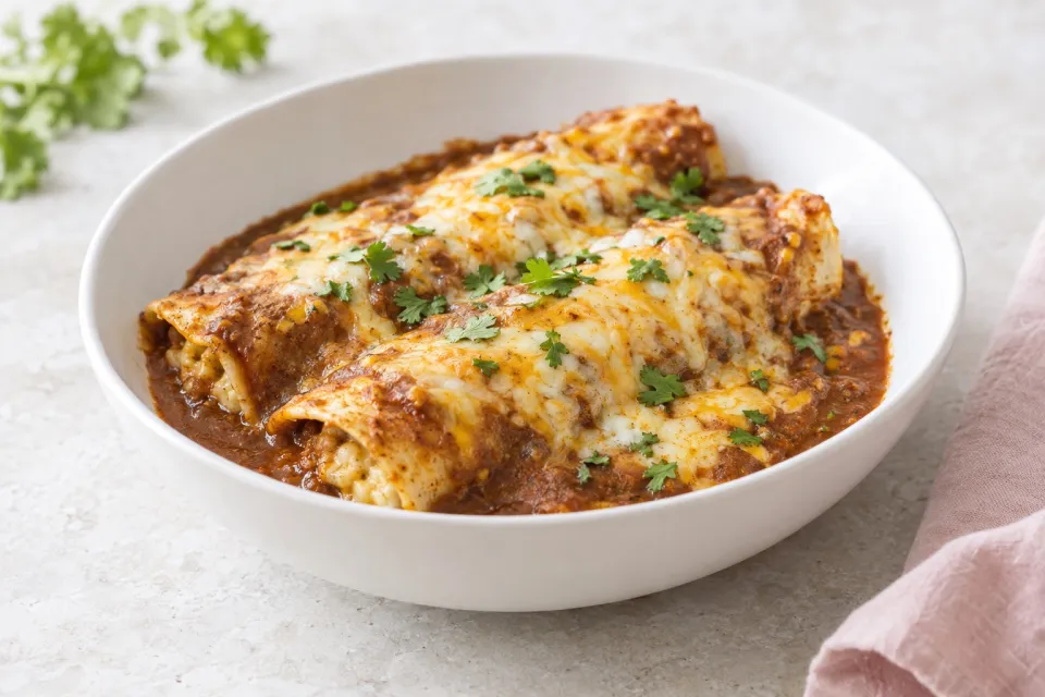 Cheese Enchiladas with Chili Gravy