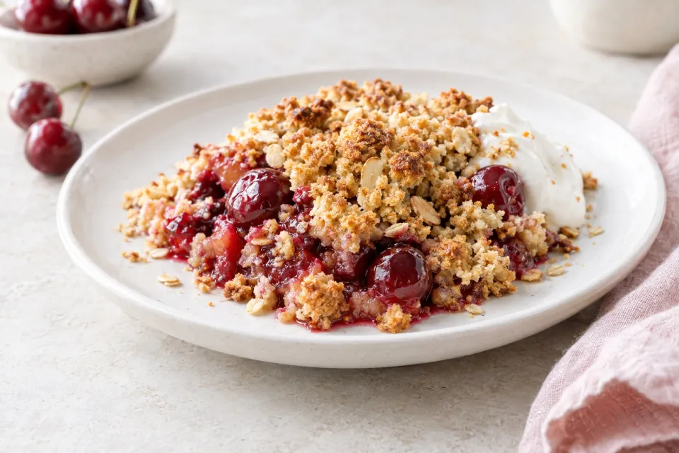 Cherry Breakfast Crumble