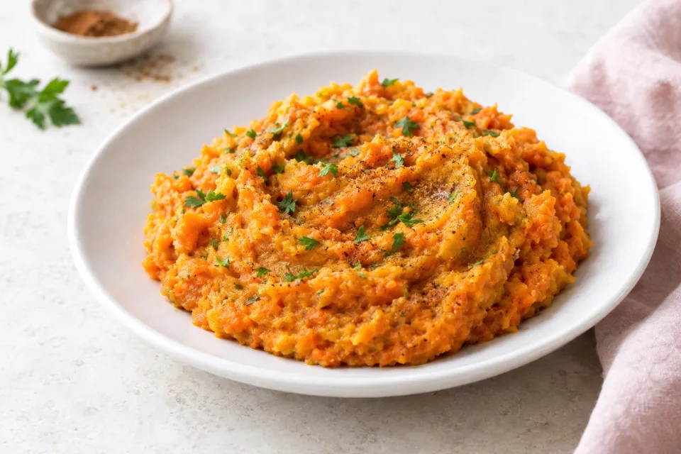 Slow-Cooker Spiced Sweet Potato and Carrot Mash