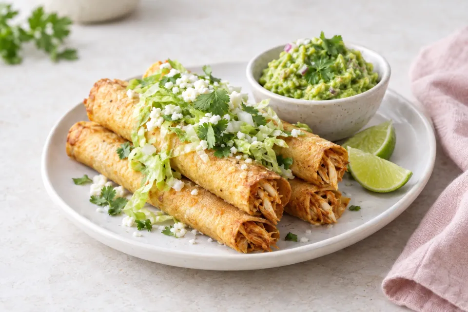 Chicken Taquitos with Guacamole