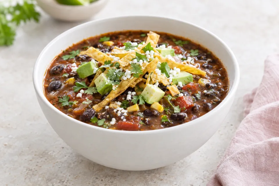 Black Bean Tortilla Soup