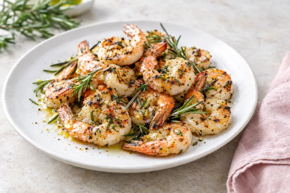 The Country Cooking of Italy's Grilled Shrimp with Rosemary