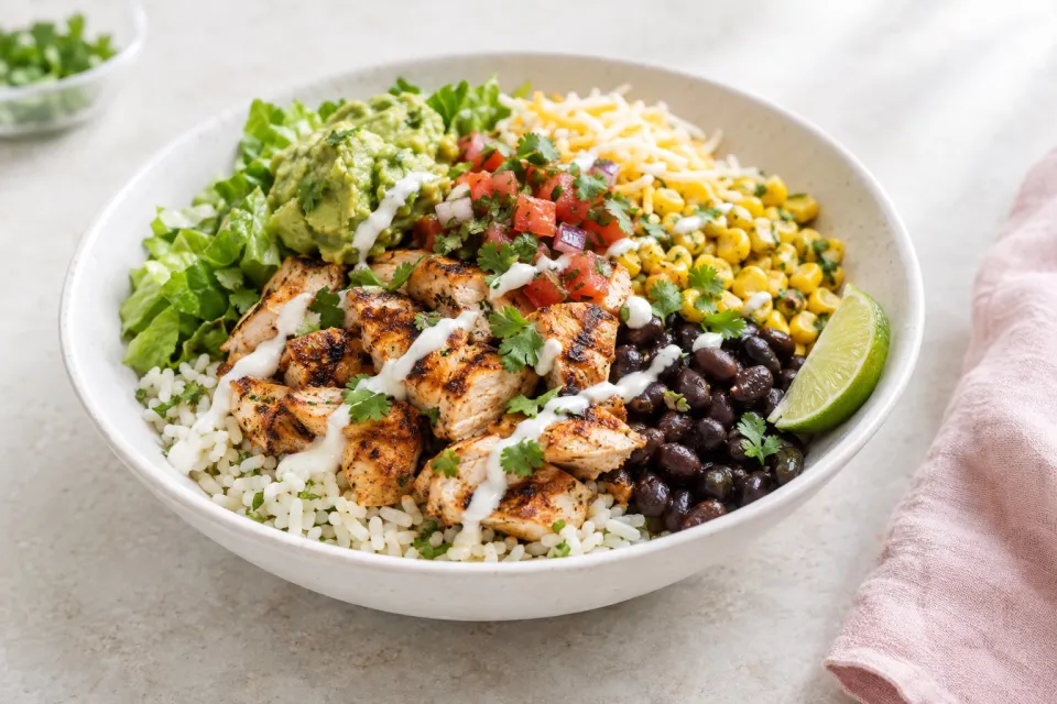 The Ultimate Chicken Burrito Bowl