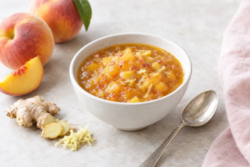 Fresh Peach and Ginger Sauce