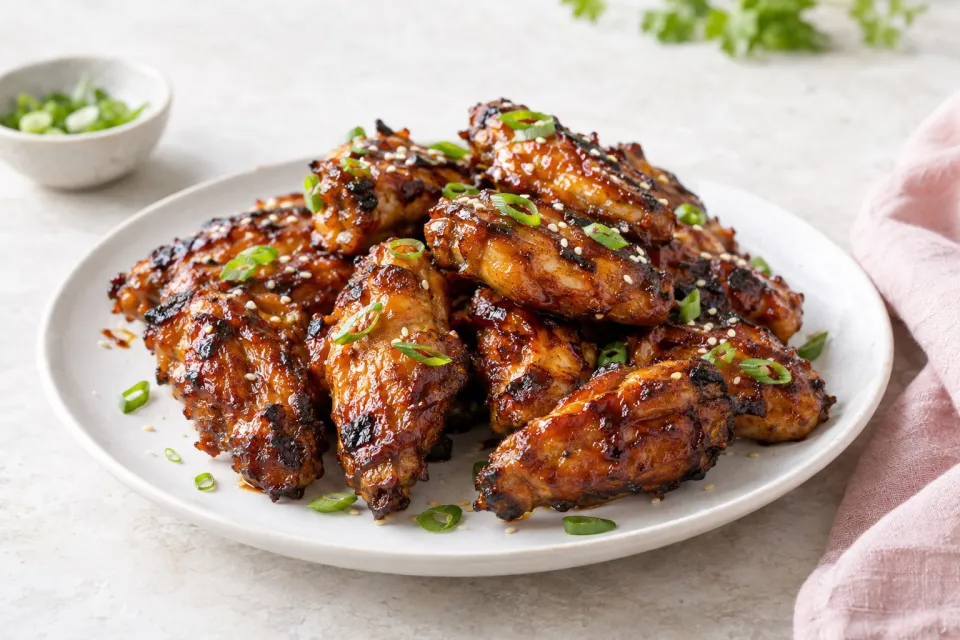 Grilled Hoisin-Glazed Chicken Wings