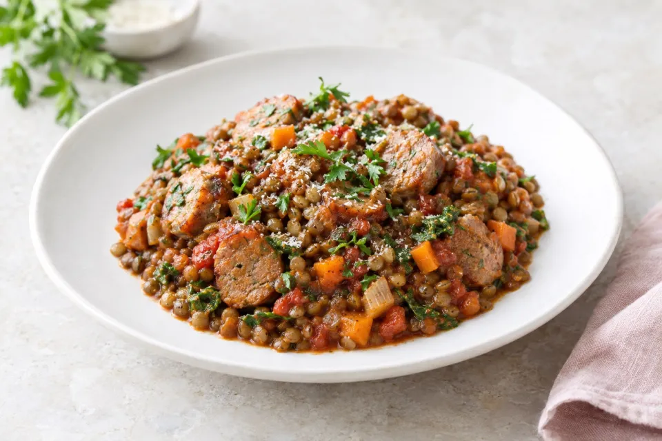 Lentil Sausage Ragout