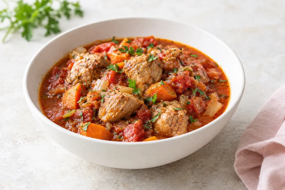 Savory Tomato Pork Stew