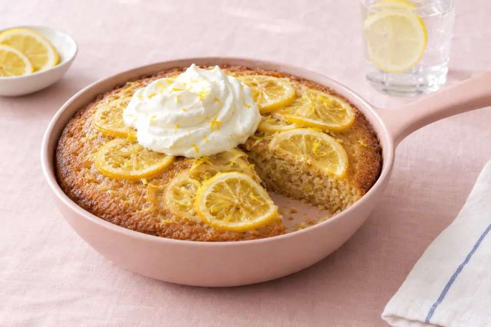 Olive Oil Lemon Skillet Cake