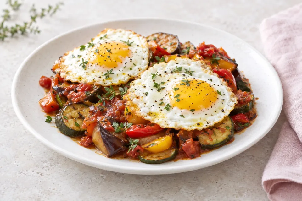 Ratatouille with Fried Eggs