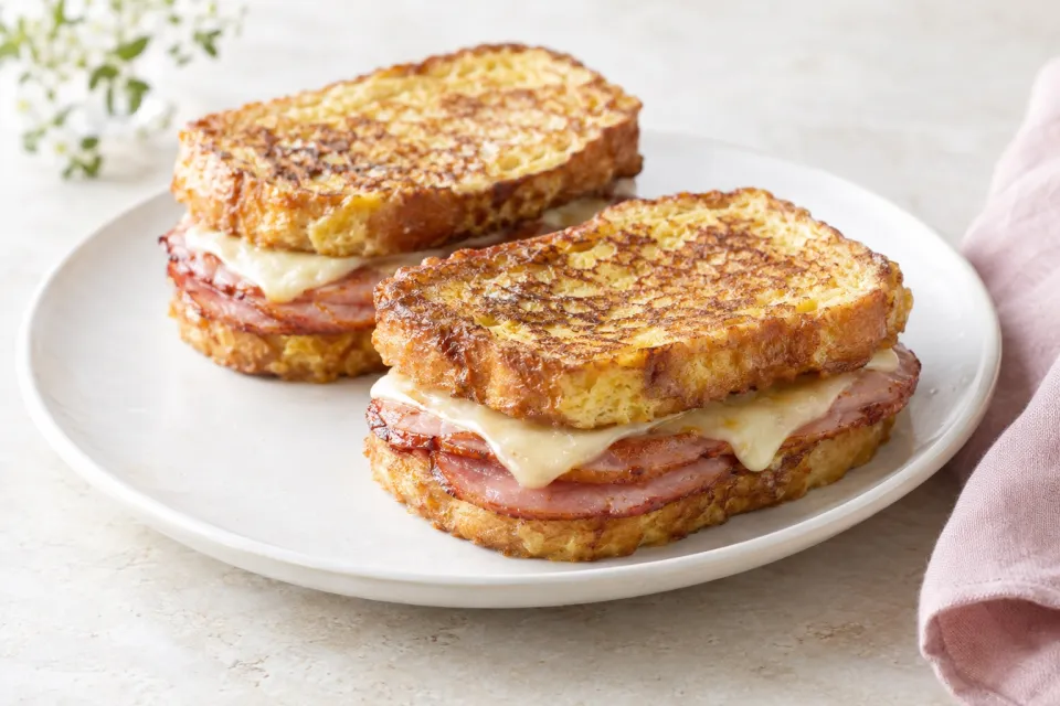 French Toast and Canadian Bacon Sandwiches