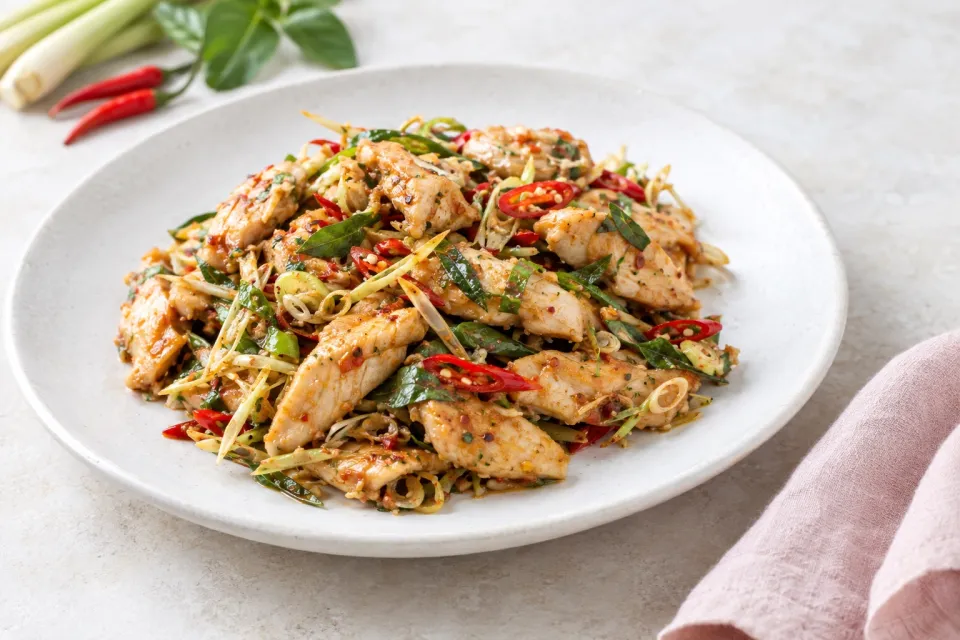 Chicken Stir-Fried with Lemongrass and Chile