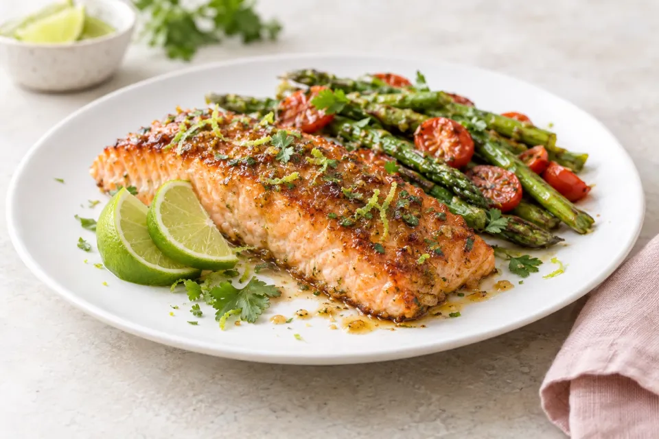 Brown Sugar Lime Baked Salmon