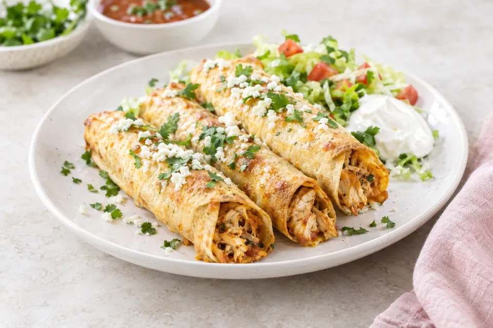 Baked Chicken Taquitos