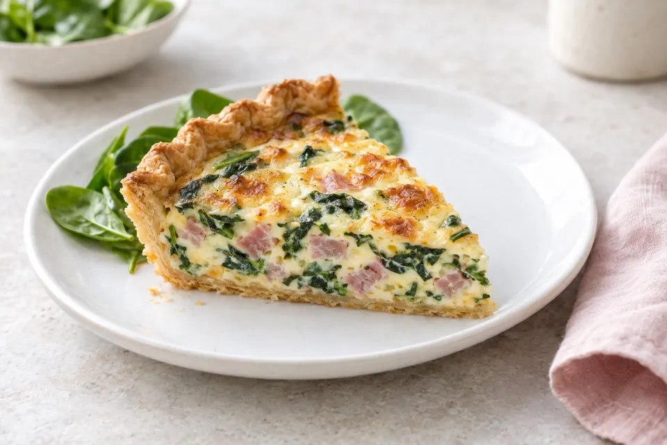 Ham and Spinach Quiche