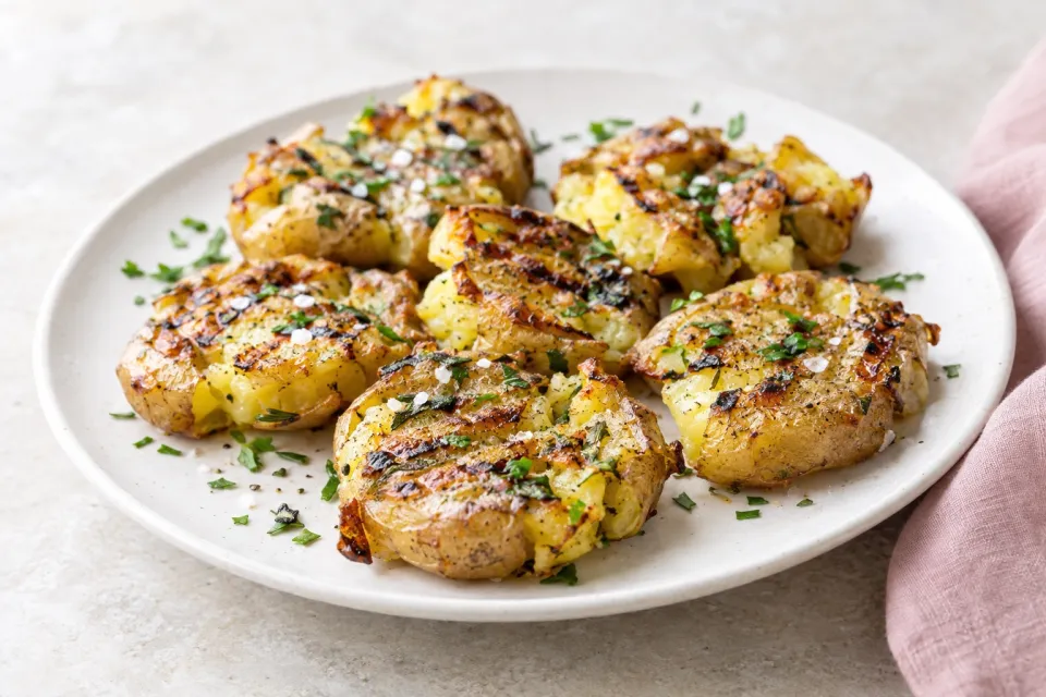 Grilled Smashed Potatoes