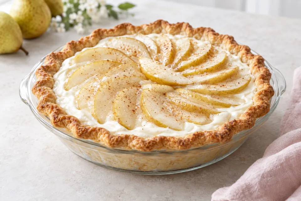 Pear Sour Cream Pie