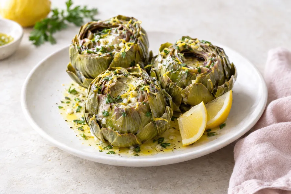 Artichokes with Lemon Butter