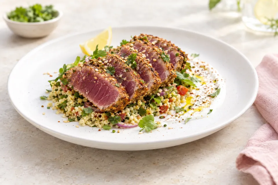 Moroccan Spiced Seared Rare Tuna