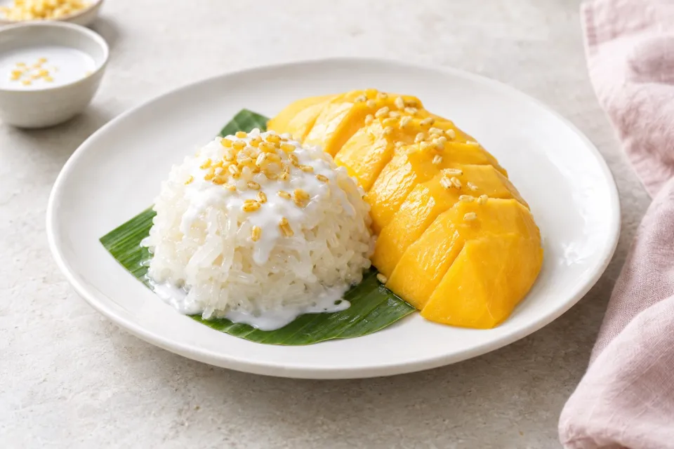 Coconut Sticky Rice with Mango