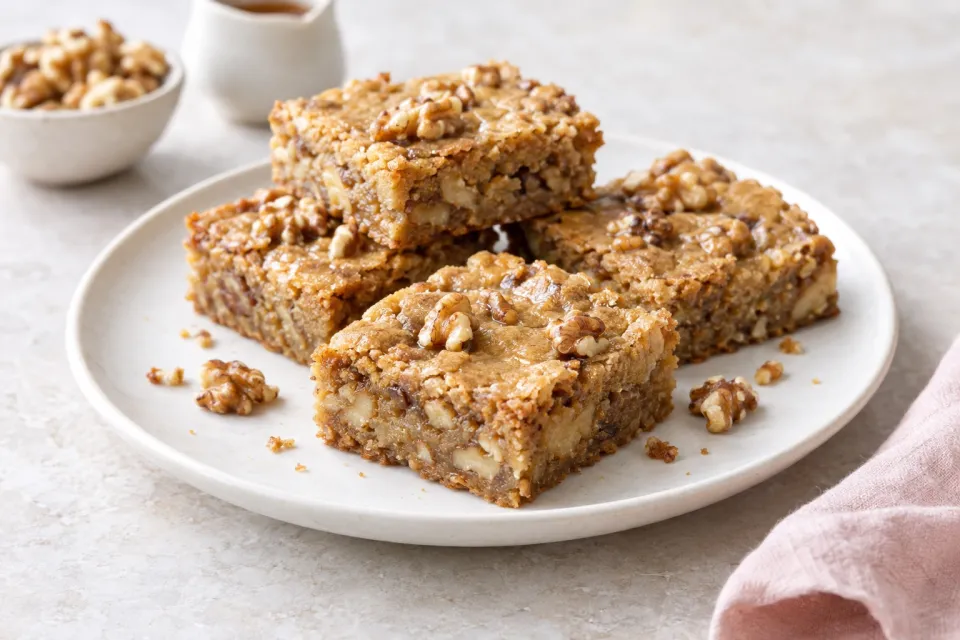 Maple Walnut Blondies