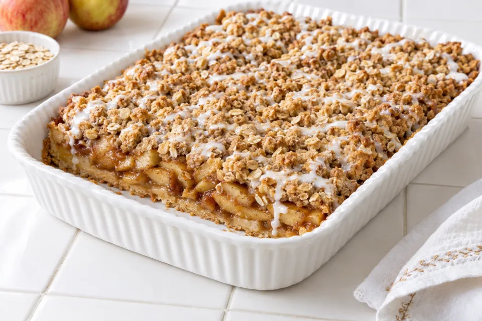 Crumb-Topped Apple Slab Pie