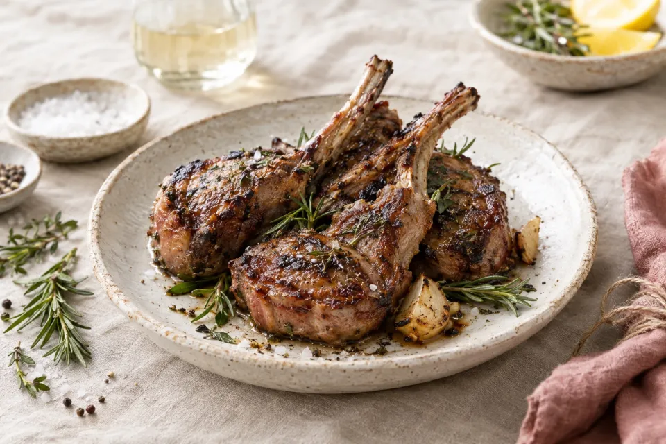 Perfectly Grilled Lamb Rib or Loin Chops