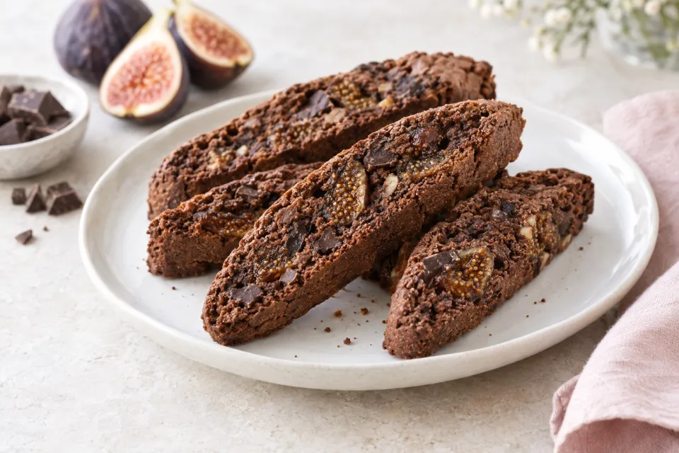 Chocolate Fig Biscotti