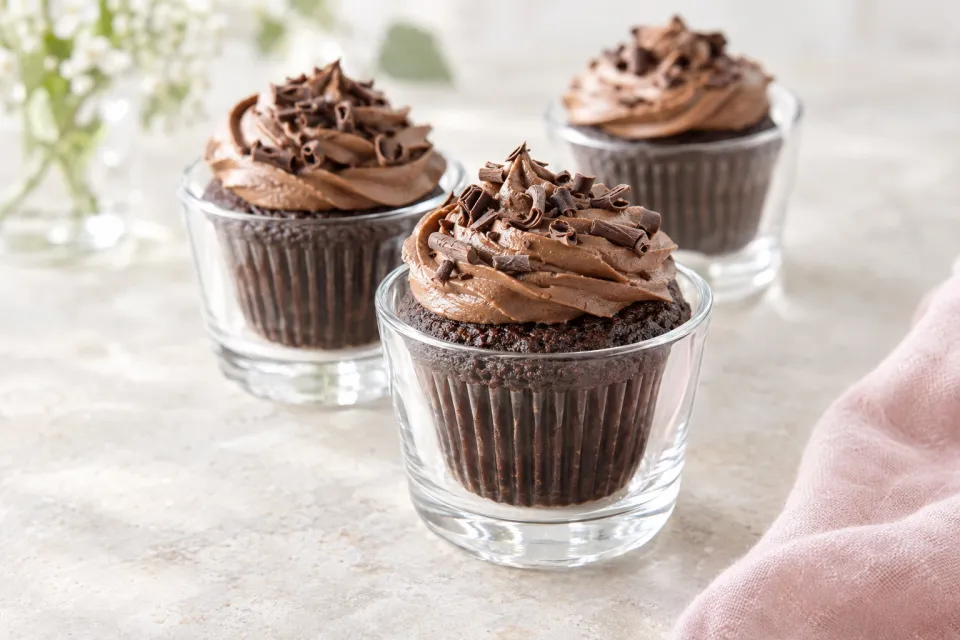 Sour Cream Chocolate Cupcakes