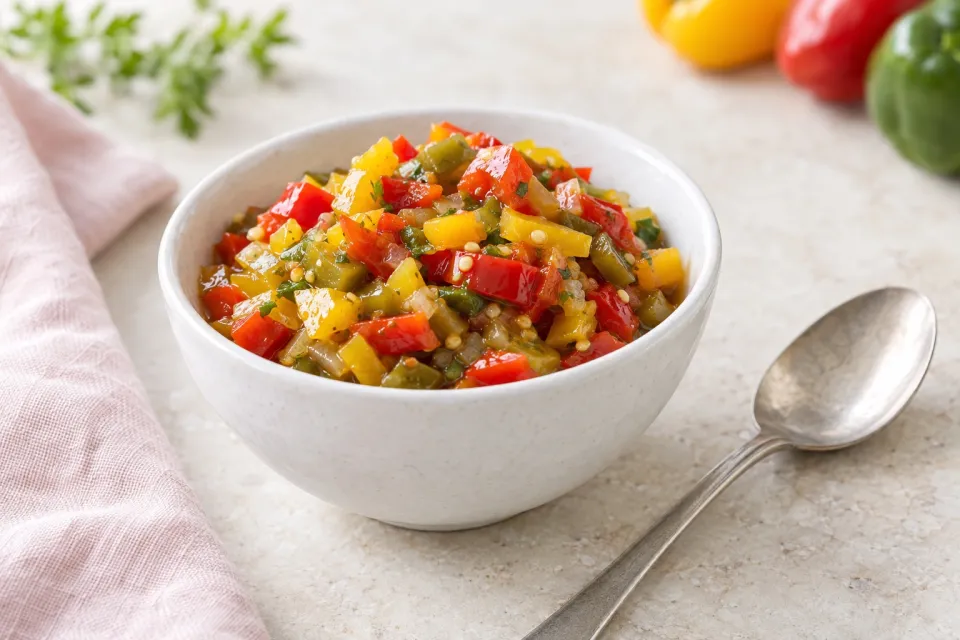 Tricolor Sweet Pepper Relish