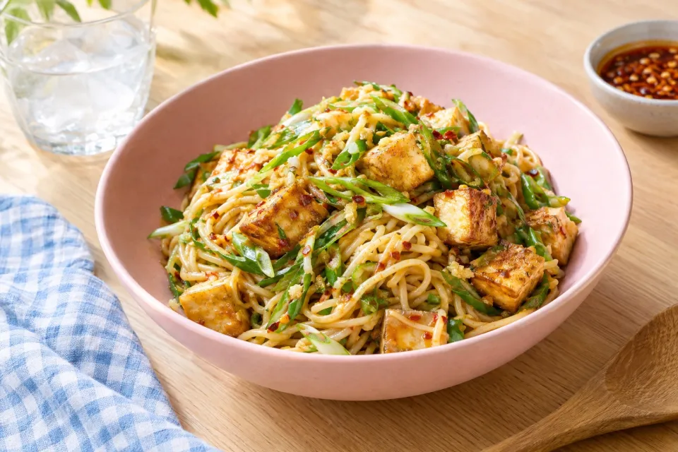 Momofuku's Ginger-Scallion Noodles with Tofu