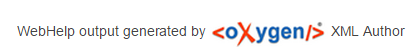 The default footer written out by DITA.