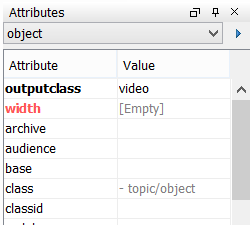 The videoclass Attribute for an Object element