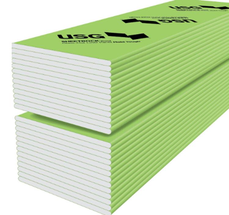 1 in x 2 ft x 12 ft USG Sheetrock Brand GlassMat Liner Panels Mold