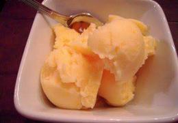 Home Made Orange Sherbert Ice Cream