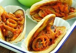 Italian Sausage and Open-Faced Sandwich with Fennel
