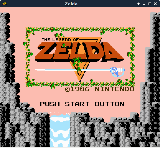 Zelda title screen screenshot