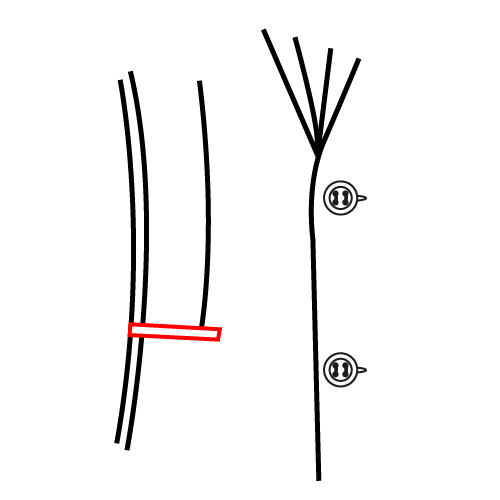 Straight no-flap double besom