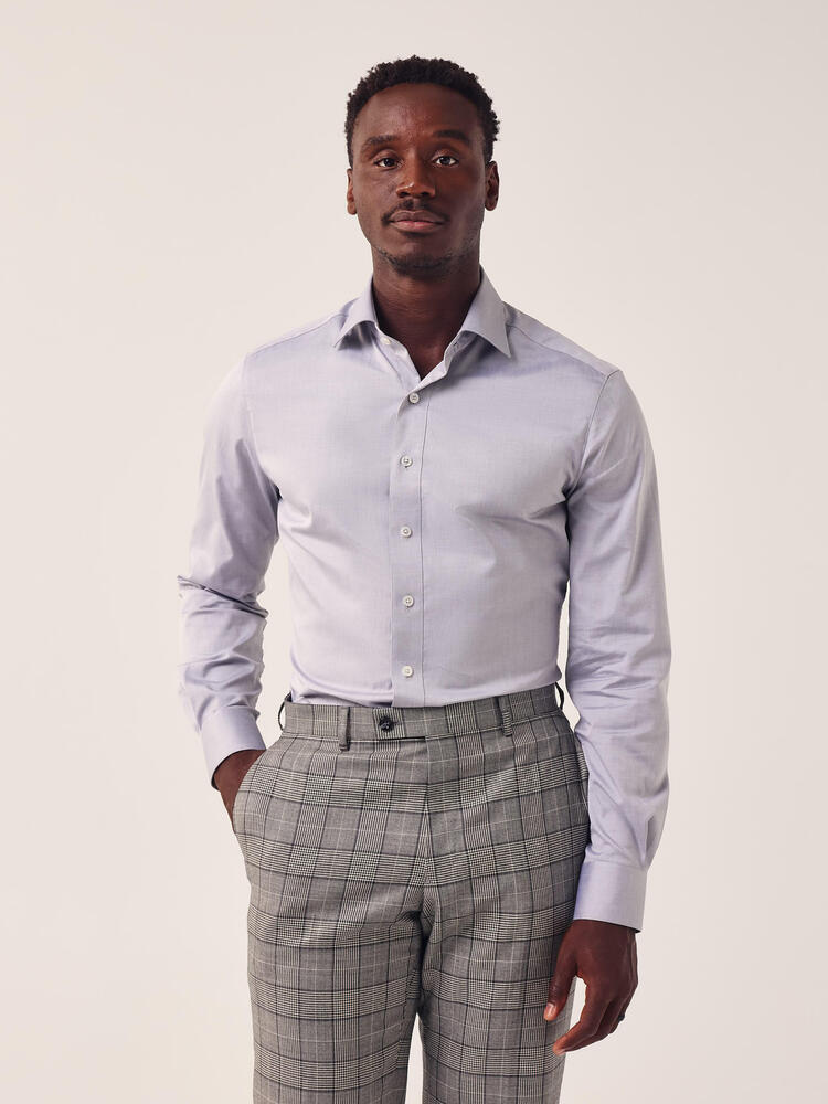 Thomas Mason Medium Grey Oxford Cotton Dress Shirt