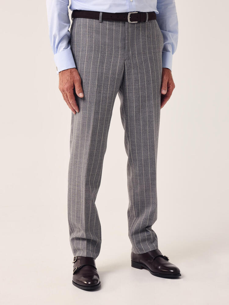 Complet trois pièces gris à fines rayures Dormeuil