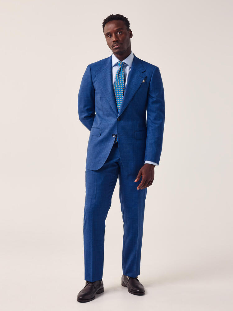 Drago Navy Windowpane Jacket